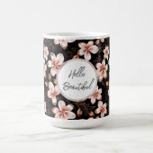 Schwarzer Rosa Rosa Rosengarten Personalisiert Kaffeetasse (Mittel)