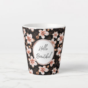 Schwarzer Rosa Rosa Rosengarten Personalisiert Milchtasse
