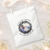 Schwarzer Rose Vielen Dank Herr & Frau Foto Hochze Geschenktütchen (Ausgeschnitten)