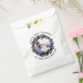 Schwarzer Rose Vielen Dank Herr & Frau Foto Hochze Geschenktütchen (Versiegelt)