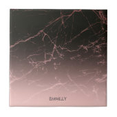 Schwarzer Rosen-Marmor Fliese (Vorderseite)