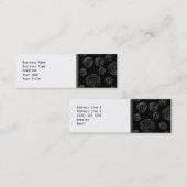 Schwarzer Rosen-Muster-Entwurf Mini Visitenkarte (Vorne/Hinten)