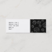 Schwarzer Rosen-Muster-Entwurf Mini Visitenkarte (Rückseite)