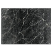 Schwarzer Rosen-Stein-Muster-Hintergrund Schneidebrett (Vorderseite)