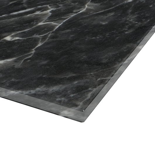 Schwarzer Rosen-Stein-Muster-Hintergrund Schneidebrett (Ecke)