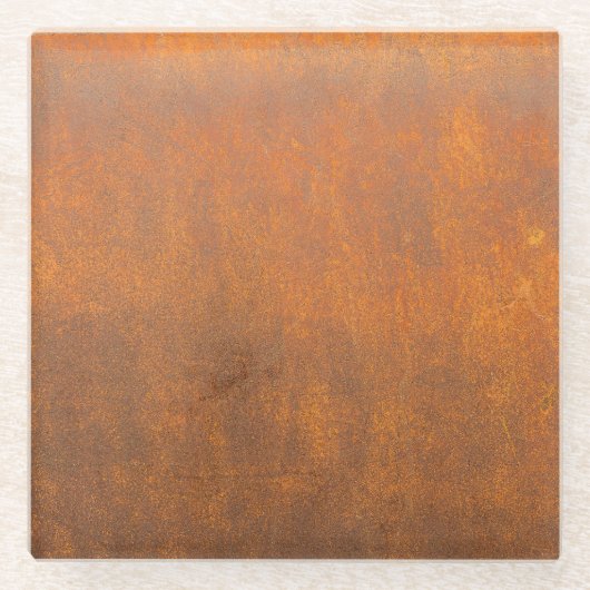 Schwarzer Rost, Metallstruktur nah-up. Glasuntersetzer (Vorderseite)