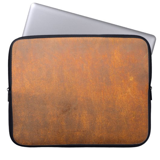 Schwarzer Rost, Metallstruktur nah-up. Laptopschutzhülle (Vorderseite)