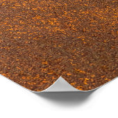 Schwarzer Rost, Metallstruktur nah-up. Poster (Ecke)