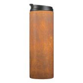 Schwarzer Rost, Metallstruktur nah-up. Thermosbecher (Nach rechts gedreht)