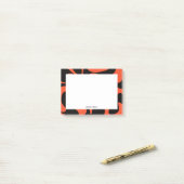 Schwarzer Rost Orange Weißer Individuelle Name Post-it Klebezettel (Auf Schreibtisch)