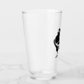 Schwarzer Roster krönen den guten Morgen Alarm Glas (Rechts)