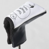 Schwarzer Roster krönen den guten Morgen Alarm Golf Headcover (3/4 Vorderseite)
