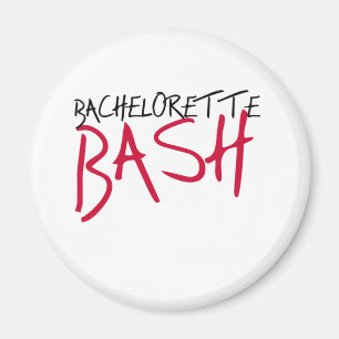 Schwarzer/roter Bachelorette heftiger Schlag Magnet