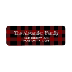 Schwarzer roter Büffel-Karo-rustikale Typografie