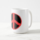 Schwarzer Roter Frieden Kaffeetasse (VorderseiteRechts)