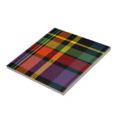 Schwarzer, roter, gelber, grüner und lila Tartan Fliese (Seite)