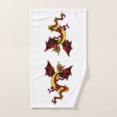 Schwarzer, Roter und Golddrache Badhandtuch Set (Handtuch)