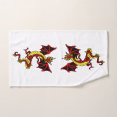 Schwarzer, Roter und Golddrache Badhandtuch Set (Handtuch)