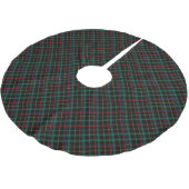 Schwarzer, Roter und Grüner Tartan Polyester Weihnachtsbaumdecke (Schrägansicht)