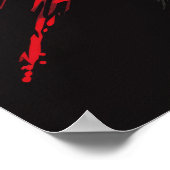 Schwarzer, Roter und Weißer Adler - Comic Style Po Poster (Ecke)