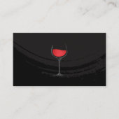 Schwarzer Roter Wein - Kunstrasenglas Visitenkarte (Vorderseite)