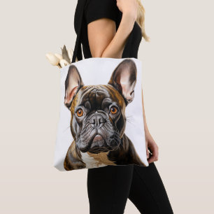 SCHWARZER ROTER WEISS FRANZÖSISCHER BULLDOG HUND TASCHE