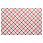 Schwarzer roter weißer Tartan, kariertes Muster Stoff (Fat Quarter (45,7 x 55,9 cm))