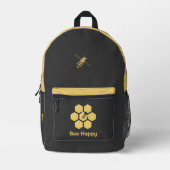 Schwarzer Rucksack für Bienen und Honigwaben (Vorderseite)