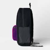 Schwarzer Rucksack mit Neon Pink Pocket - Anpassen (Rechts)