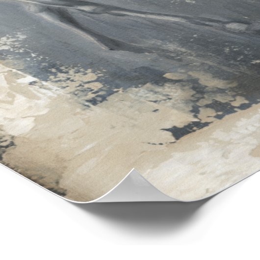 Schwarzer Running Stallion Poster (Ecke)