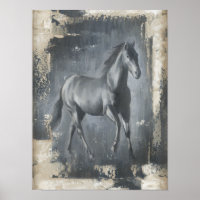 Schwarzer Running Stallion