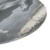 Schwarzer Running Stallion Schneidebrett (Ecke)