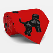 Schwarzer Russe Terrier Krawatte (Gerollt)
