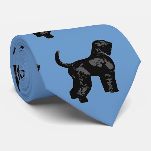 Schwarzer Russe Terrier Krawatte (Gerollt)