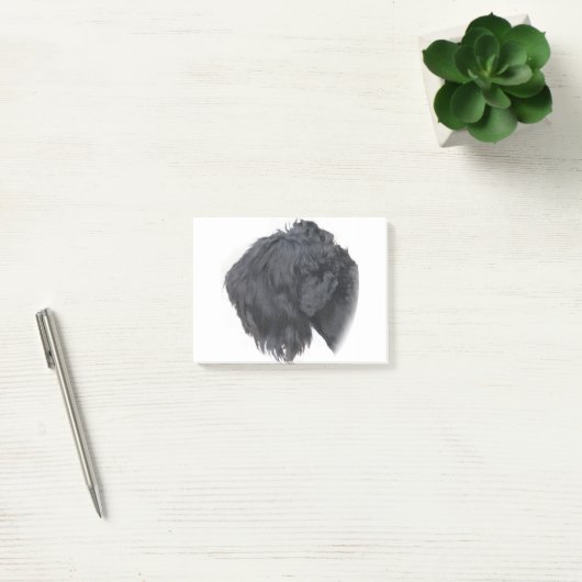 Schwarzer Russe Terrier Post-it Klebezettel (Büro)