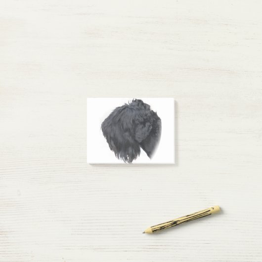 Schwarzer Russe Terrier Post-it Klebezettel (Auf Schreibtisch)