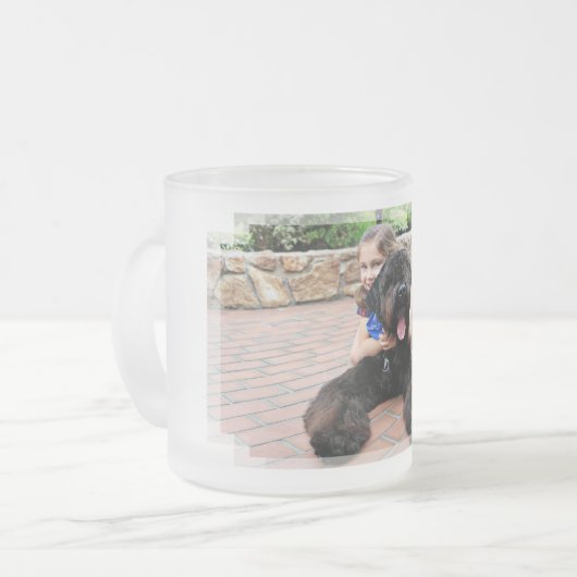 Schwarzer Russe Terrier - Vader Mattglastasse (Vorderseite Links)