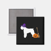 Schwarzer Russischer Terrier Halloween-Hund mit He Magnet (Vorderseite/Rückseite)
