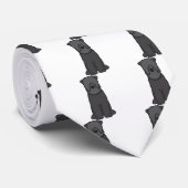 Schwarzer russischer Terrier-HundeCartoon Krawatte (Gerollt)