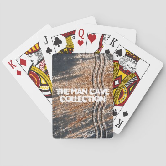 Schwarzer Rusty Grunge Hintergrund Spielkarten (Rückseite)