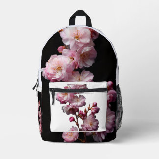 Schwarzer Sakura-Kirsch-Rucksack Bedruckter Rucksack