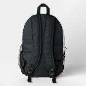 Schwarzer Sakura-Kirsch-Rucksack Bedruckter Rucksack (Rückseite)