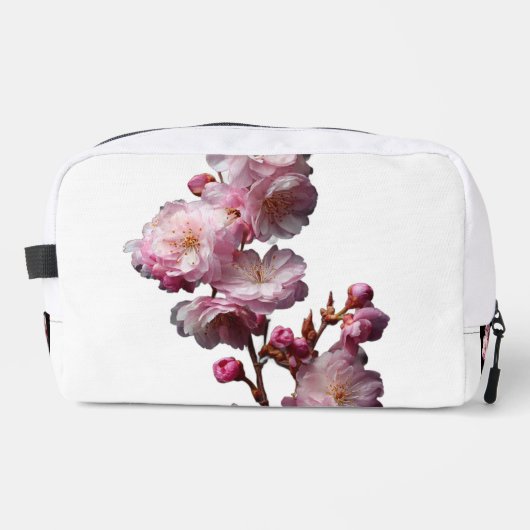 Schwarzer Sakura-Kirsch-Rucksack Waschbeutel (Vorderseite)