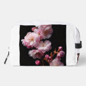Schwarzer Sakura-Kirsch-Rucksack Waschbeutel (Rückseite)