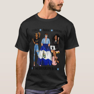 Schwarzer salvadorianischer Chef mit Afro starke F T-Shirt