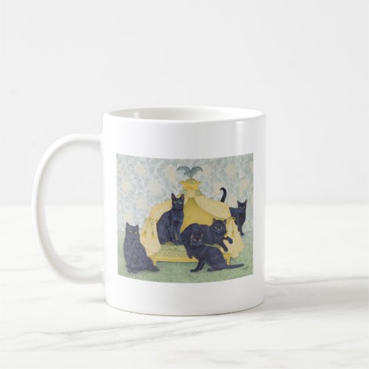 Schwarzer Samt Kaffeetasse (Links)