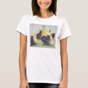 Schwarzer Samt T-Shirt