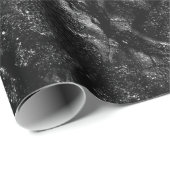 Schwarzer Sand Geschenkpapier (Rolleneckpunkt)