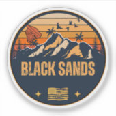 Schwarzer Sand, Hawaii Aufkleber (Vorderseite)