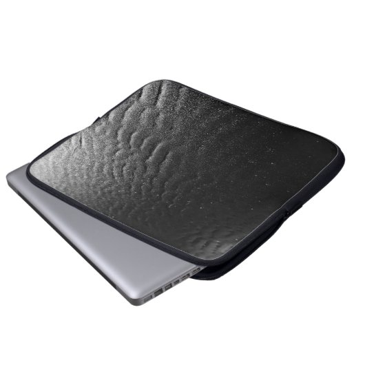 Schwarzer Sand Laptopschutzhülle (Vorne Knopf)
